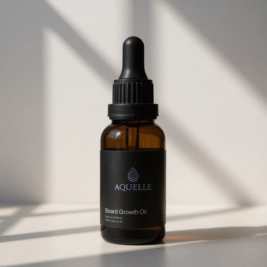 AQUELLE Hemp Beard Growth Oil – Natural Beard Thickening & Nourishing Formula (Vegan)